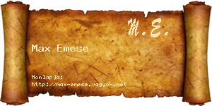 Max Emese névjegykártya